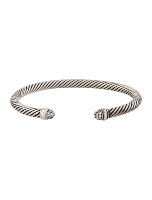 David Yurman Diamond Dome Cable Classic Cuff Bracelet