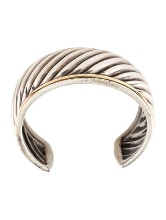David Yurman Two-Tone Sculpted Cable Cuff Bracelet