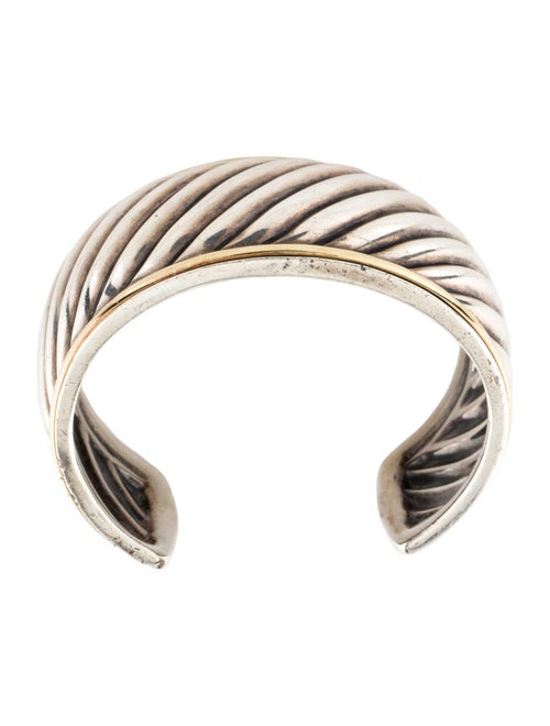 David Yurman Two-Tone Sculpted Cable Cuff Bracelet