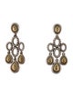 David Yurman Two-Tone Sculpted Cable Chandelier Earrings