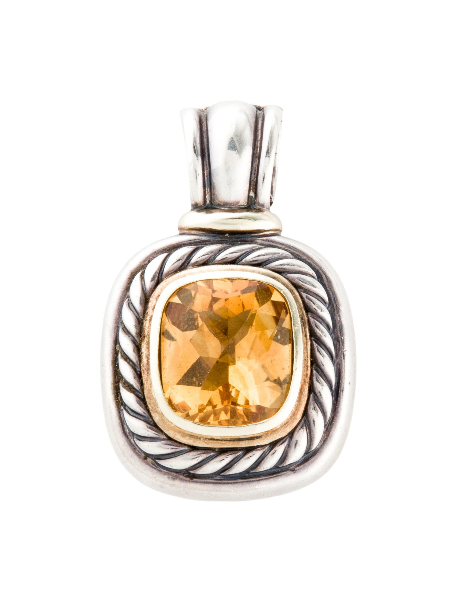 David Yurman Citrine Albion Enhancer Pendant