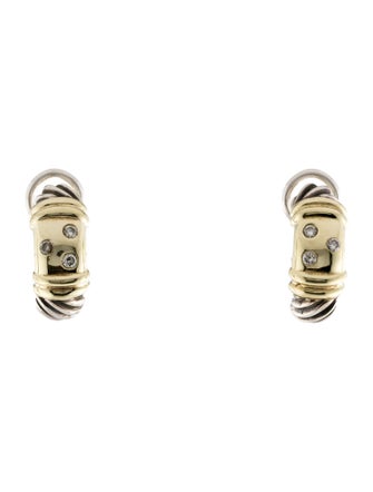 David Yurman Diamond Metro Cable Earclips