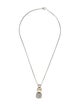 David Yurman Two-Tone Small Chiclet Triple Drop Pendant Necklace
