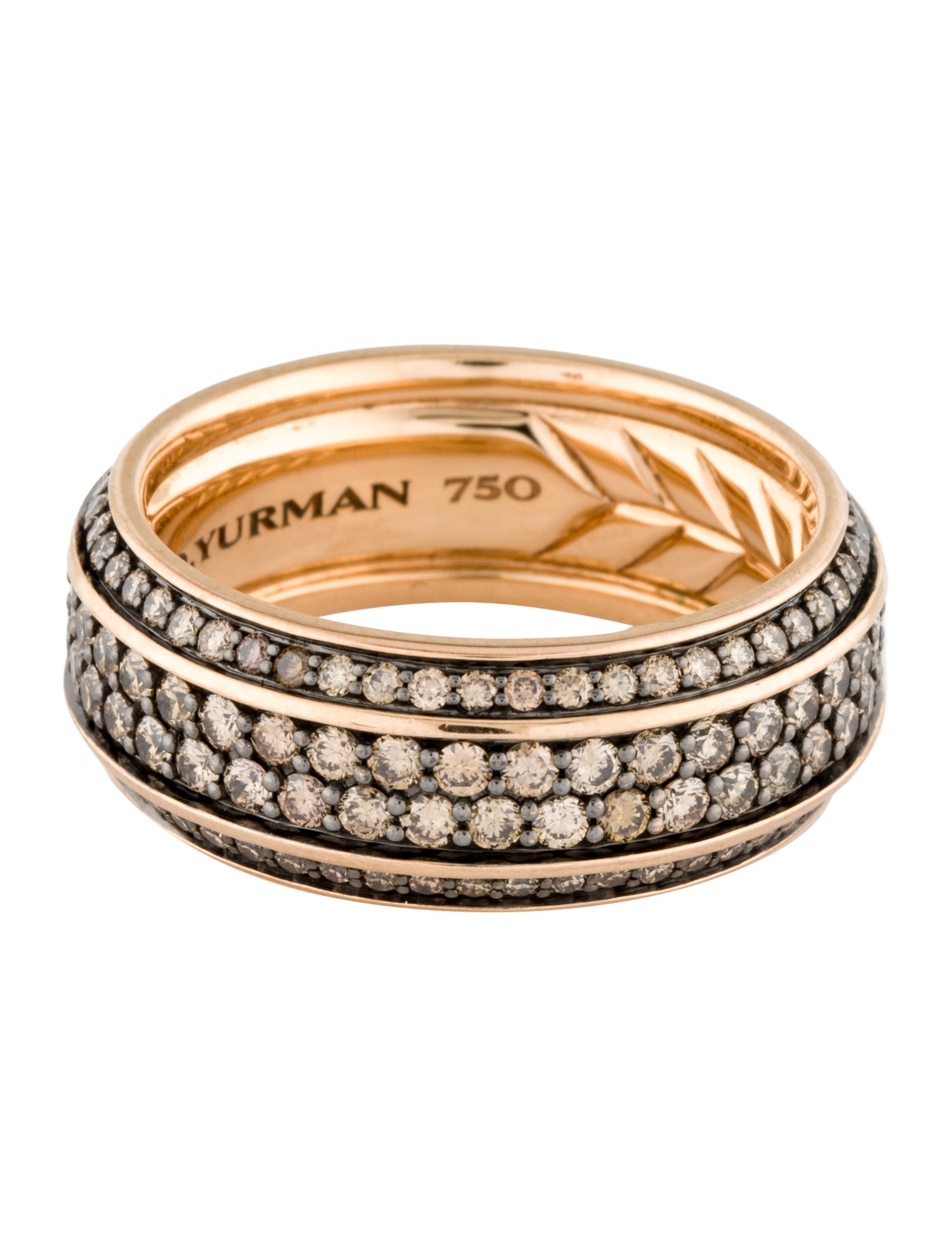 David Yurman 18K Diamond Streamline® Beveled Band Ring