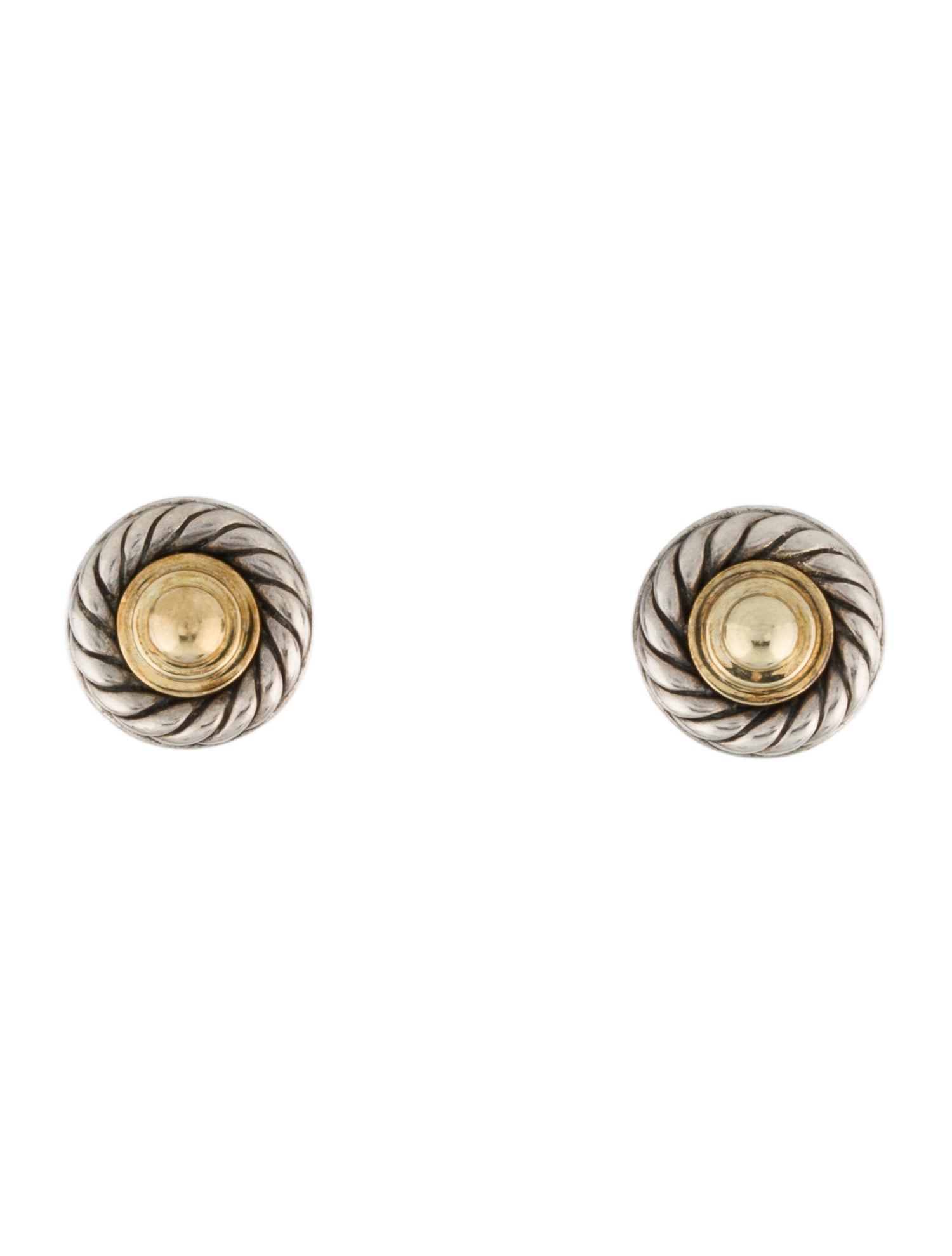 David Yurman Two-Tone Cookie Stud Earrings
