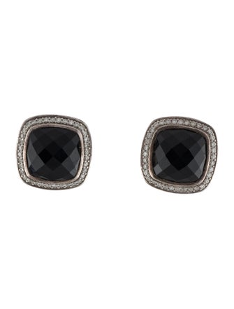 David Yurman Onyx & Diamond Albion Earclip Earrings