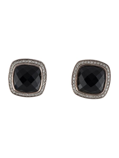 David Yurman Onyx & Diamond Albion Earclip Earrings