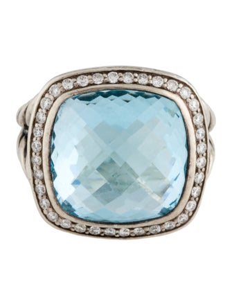 David Yurman Topaz & Diamond Albion Cocktail Ring