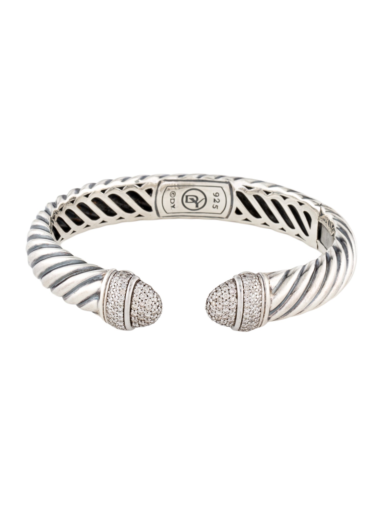 David Yurman 1.17ctw Diamond Waverly Cuff Bracelet