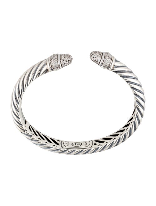 David Yurman 1.17ctw Diamond Waverly Cuff Bracelet