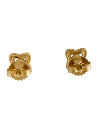 David Yurman 18K Diamond Venetian Quatrefoil Stud Earrings