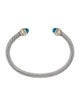 David Yurman Two-Tone Topaz Cable Cuff Bracelet