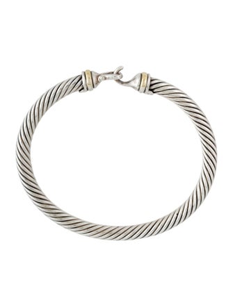 David Yurman Two Tone Buckle Classic Cable Bracelet