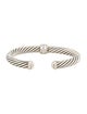 David Yurman Diamond Classic Cable Station Cuff Bracelet