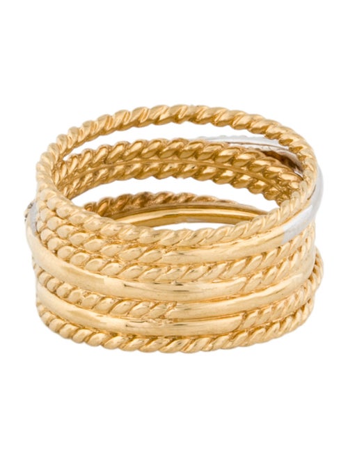 David Yurman 18K Diamond Crossover Ring