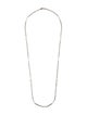 David Yurman Pearl Logo Station Necklace