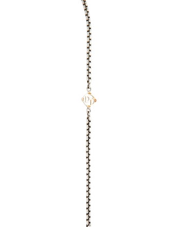 David Yurman Pearl Logo Station Necklace