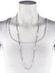 David Yurman Pearl Logo Station Necklace
