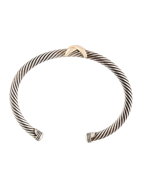 David Yurman Two-Tone X Classic Cable Station Bracelet