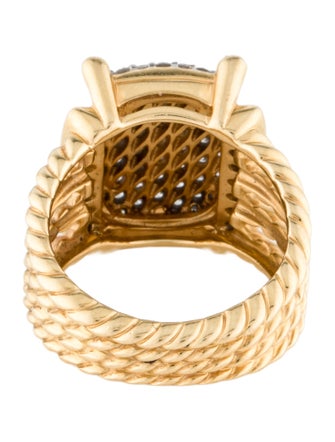 David Yurman 18K 1.14ctw Diamond Wheaton Cocktail Ring