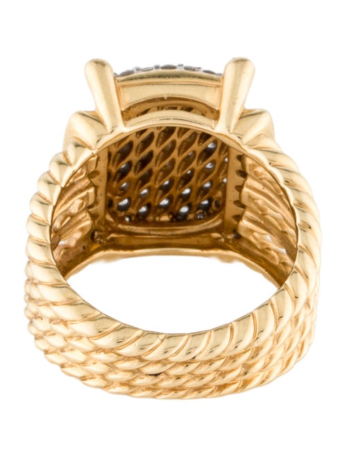 David Yurman 18K 1.14ctw Diamond Wheaton Cocktail Ring