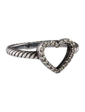 David Yurman Diamond Open Heart Ring