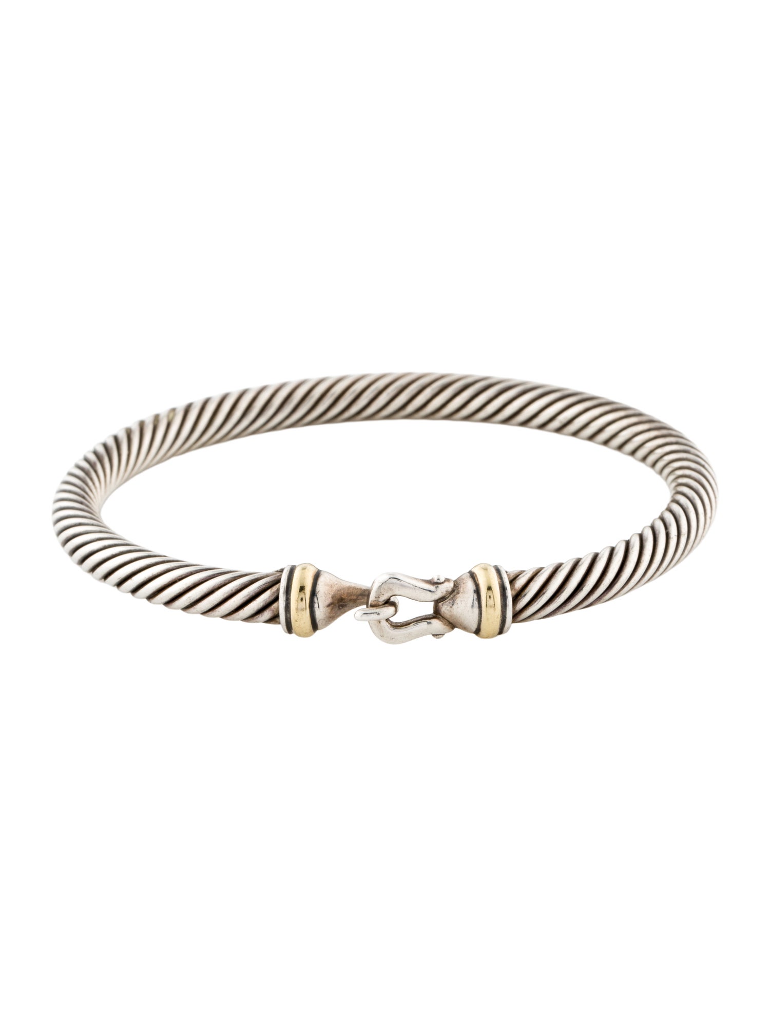 David Yurman Two-Tone Buckle Classic Cable Bracelet