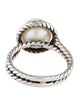 David Yurman Pearl & Diamond Double Cable Ring