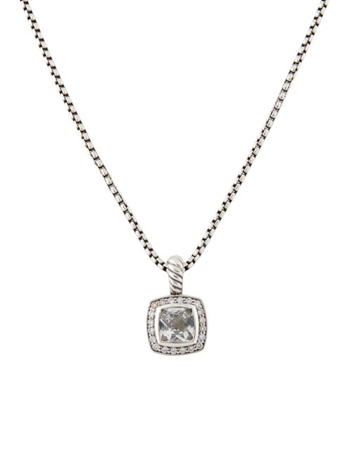 David Yurman Diamond & Topaz Albion Pendant Necklace