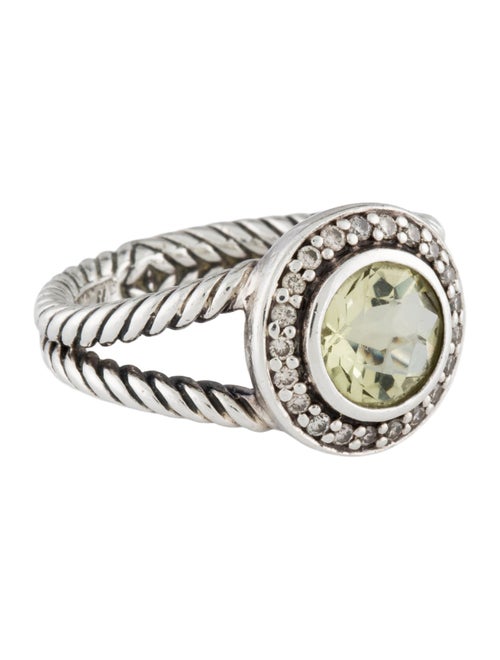 David Yurman Prasiolite & Diamond Cerise Cocktail Ring