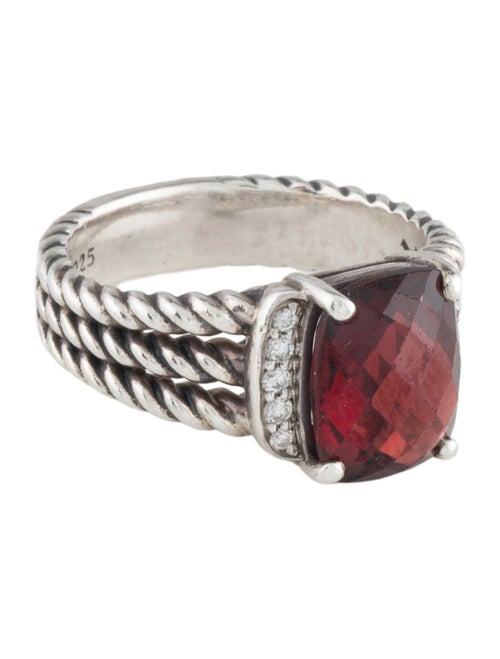 David Yurman Garnet Petite Wheaton Ring