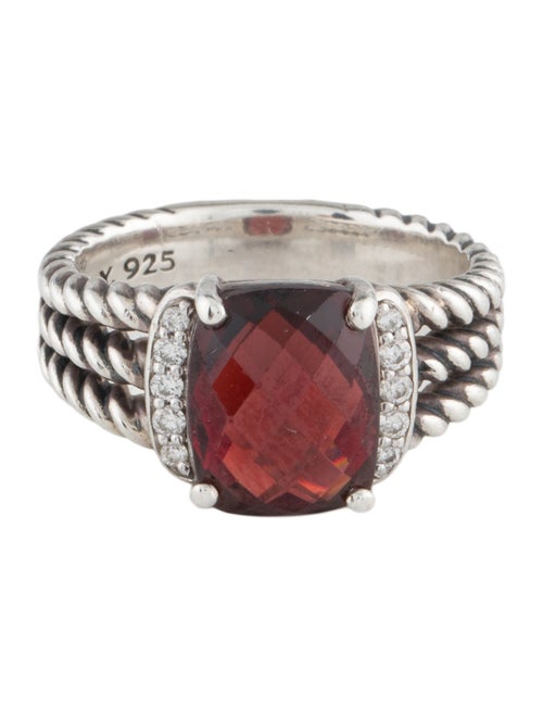 David Yurman Garnet Petite Wheaton Ring