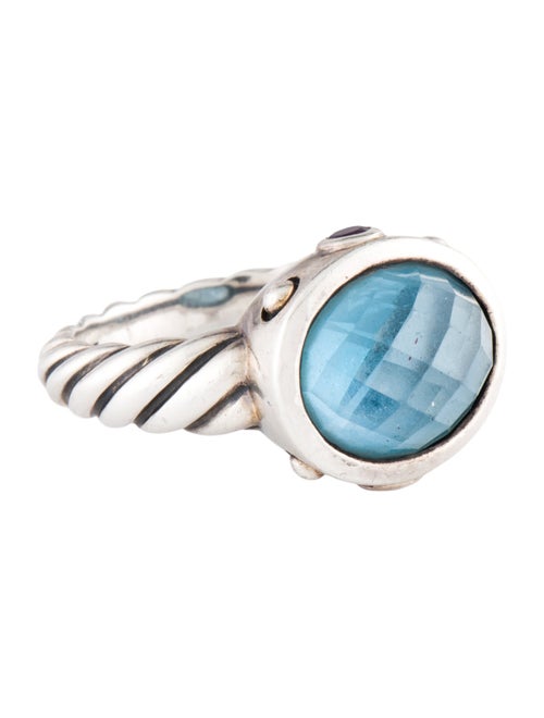 David Yurman Topaz & Amethyst Renaissance Ring