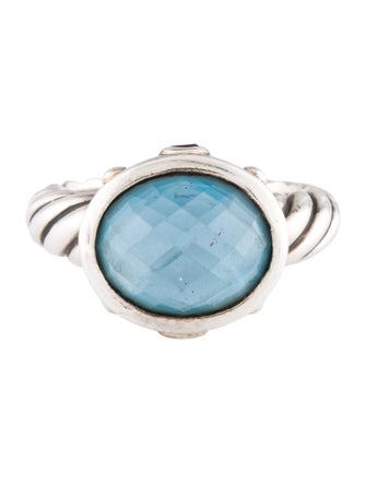 David Yurman Topaz & Amethyst Renaissance Ring