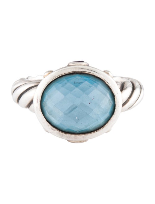 David Yurman Topaz & Amethyst Renaissance Ring