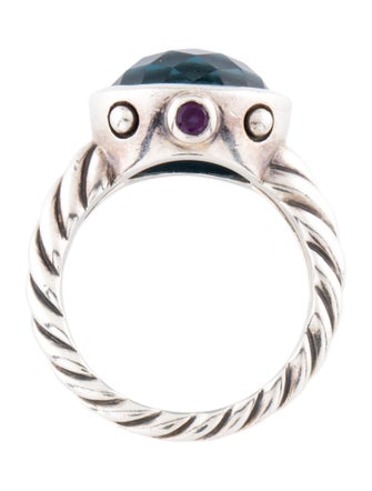 David Yurman Topaz & Amethyst Renaissance Ring