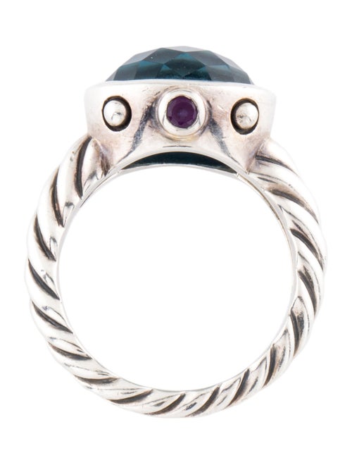 David Yurman Topaz & Amethyst Renaissance Ring