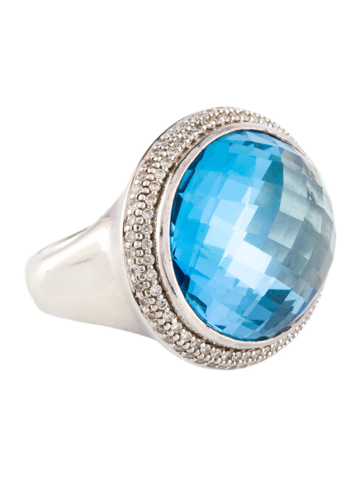 David Yurman Topaz & Diamond Cocktail Ring