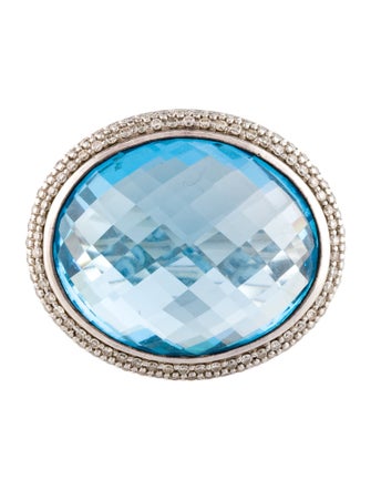 David Yurman Topaz & Diamond Cocktail Ring