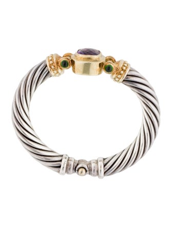 David Yurman Amethyst & Diopside Renaissance Bangle