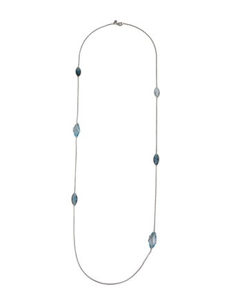 David Yurman Topaz Cable Wrap Station Necklace