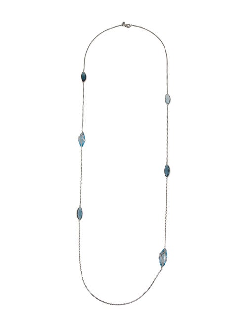 David Yurman Topaz Cable Wrap Station Necklace