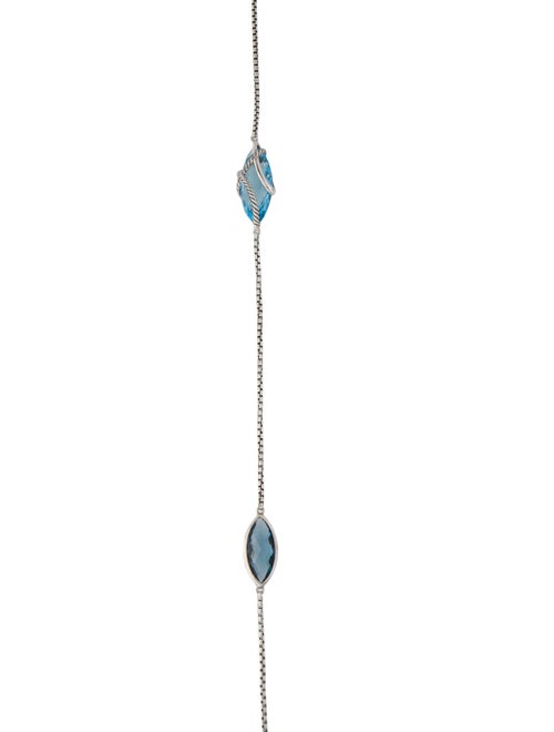 David Yurman Topaz Cable Wrap Station Necklace