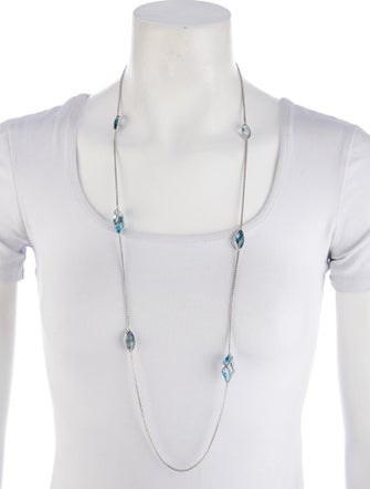 David Yurman Topaz Cable Wrap Station Necklace