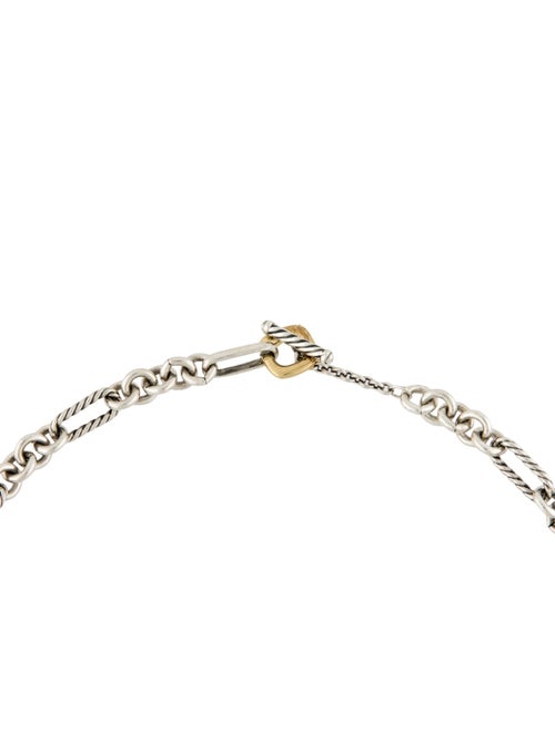 David Yurman Two-Tone Figaro Long Station Necklace