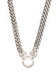 David Yurman Diamond Double Wheat Chain Pendant Necklace