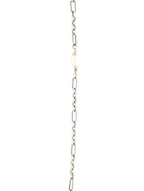 David Yurman Pearl Figaro Chain Station Necklace
