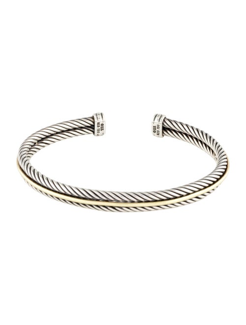 David Yurman Two Tone Cable Cuff Bracelet