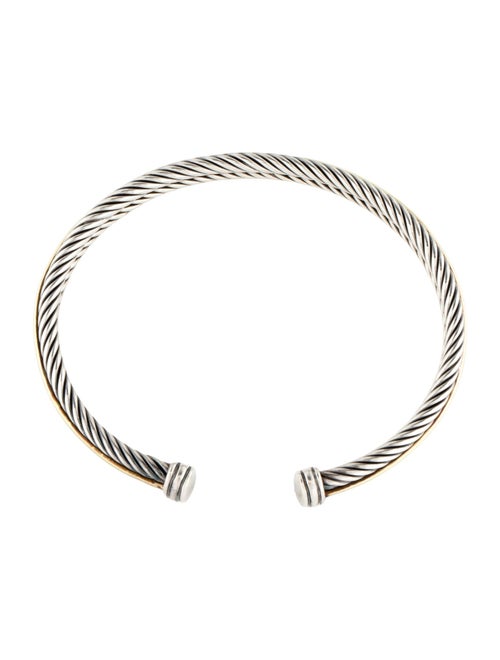David Yurman Two Tone Cable Cuff Bracelet