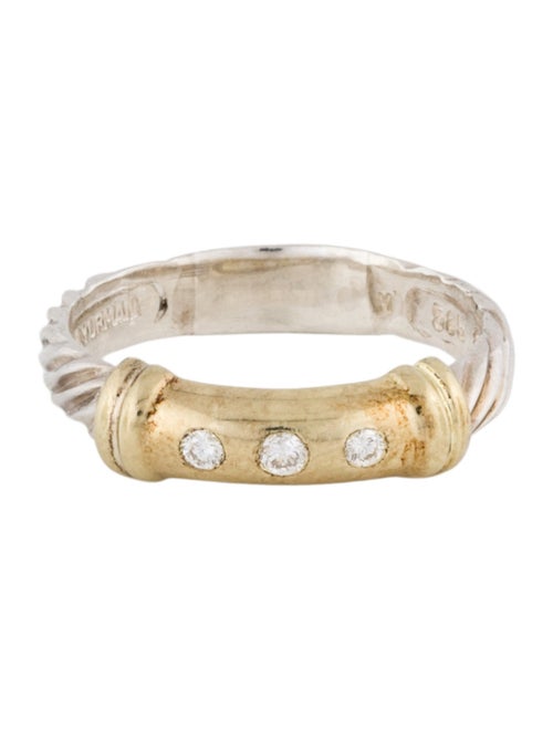 David Yurman Diamond Two-Tone Metro Cable Band